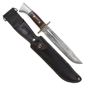 VIETNAM-ERA WESTERN CUTLERY MODEL L46-8 BOWIE KNIFE WITH RARE SHEATH