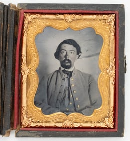 CIVIL WAR CONFEDERATE VIRGINIA SOLDIER NINTH-PLATE TINTYPE PHOTOGRAPH
