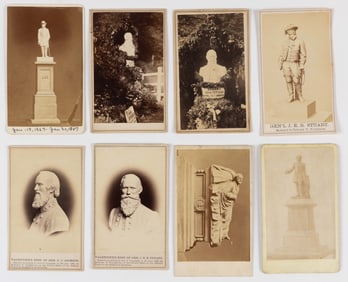 CIVIL WAR CONFEDERATE GENERAL CDV PHOTOGRAPHS, LOT OF EIGHT