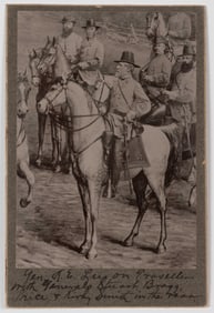 CIVIL WAR ROBERT E. LEE ON TRAVELLER CABINET PHOTOGRAPH SIGNED BY MAJ. THOMAS LEE BROUN