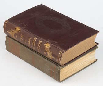 ANTIQUARIAN CIVIL WAR CONFEDERATE GENERALS BIOGRAPHY VOLUMES, LOT OF TWO