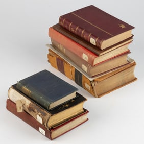 ANTIQUARIAN CIVIL WAR CONFEDERATE HISTORICAL / LITERARY VOLUMES, LOT OF NINE