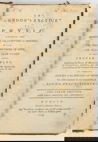 18TH CENTURY MEDICAL VOLUME WITH NOTABLE LEXINGTON, ROCKBRIDGE CO., SHENANDOAH VALLEY OF VIRGINIA