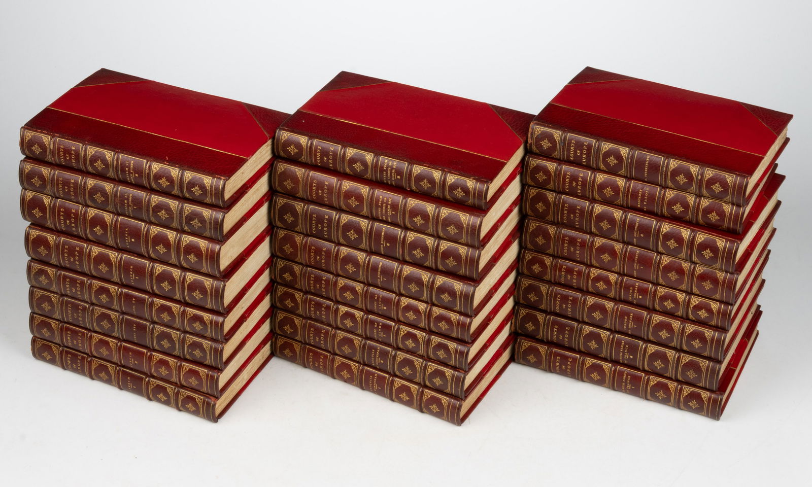 ANTIQUARIAN EUROPEAN NOBILITY HISTORICAL FINE-BINDING 24-VOLUME SET (1 of 1)