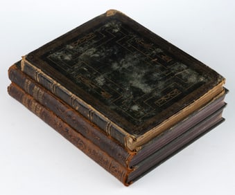 ANTIQUARIAN BRITISH AND FRENCH LITERARY VOLUMES, LOT OF THREE