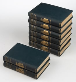 ANTIQUARIAN PRESCOTT'S SPANISH HISTORY VOLUMES, LOT OF EIGHT