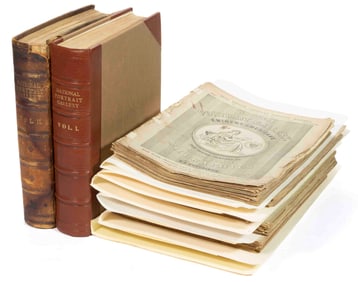 ANTIQUARIAN AMERICAN PORTRAITS AND BIOGRAPHIES ILLUSTRATED TWO-VOLUME SET