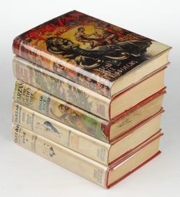 VINTAGE TARZAN VOLUMES WITH DUST JACKETS, LOT OF FIVE