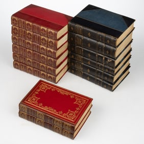 EUROPEAN HISTORICAL MEMOIRS FINE-BINDING VOLUMES, LOT OF 14