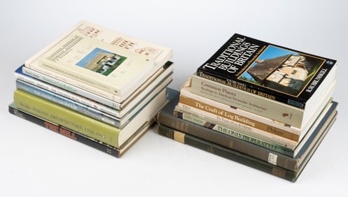 FOLK AND OTHER ARCHITECTURE REFERENCE VOLUMES, LOT OF 16