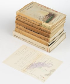 CHINESE TRAVEL VOLUMES, LOT OF SIX PLUS LETTER