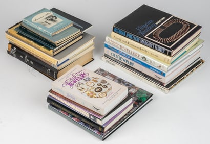 ANTIQUE JEWELRY AND SILVER REFERENCE VOLUMES, LOT OF 25