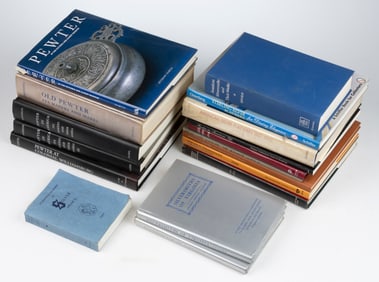 PEWTER AND SILVER REFERENCE VOLUMES, LOT OF 17