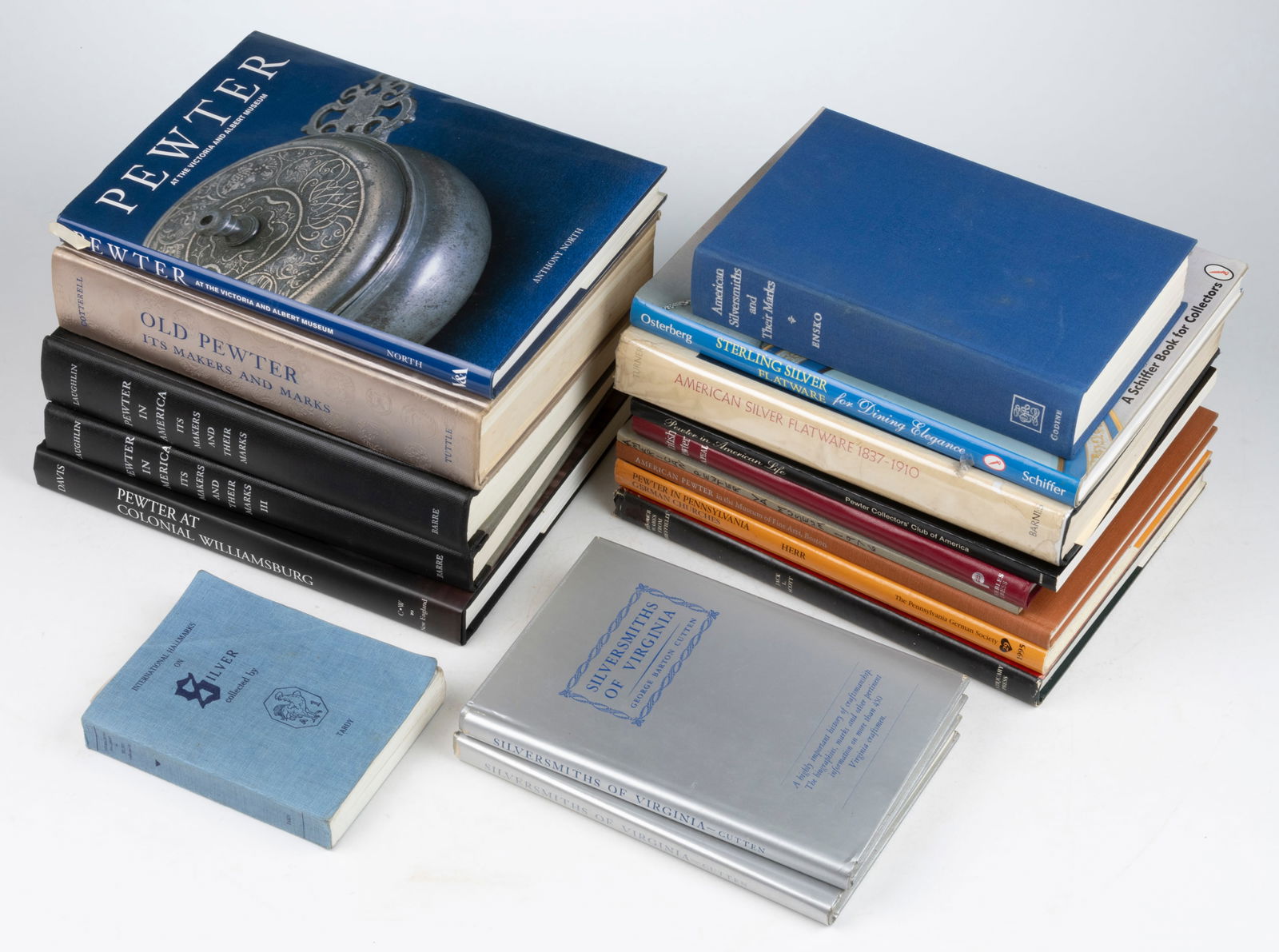 PEWTER AND SILVER REFERENCE VOLUMES, LOT OF 17 (1 of 1)