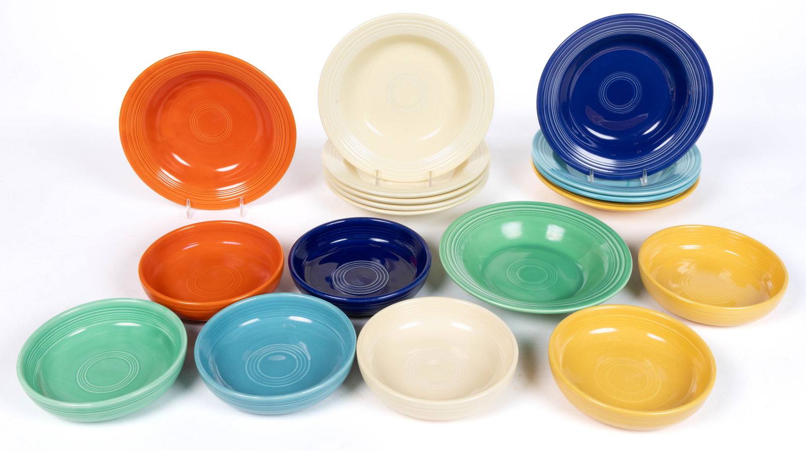 HOMER LAUGHLIN FIESTAWARE CERAMIC BOWLS, LOT OF 18 (1 of 1)