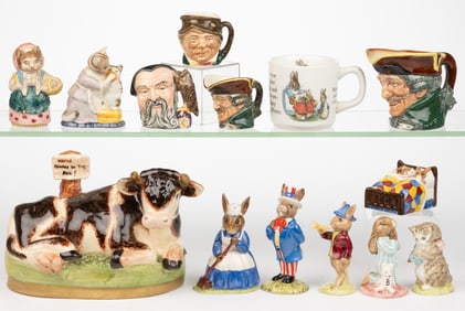 ENGLISH CERAMIC ARTICLES, LOT OF 14