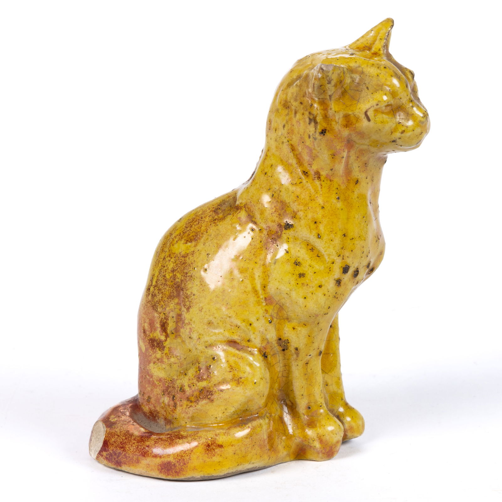 FRENCH CERAMIC FIGURAL CAT (1 of 5)