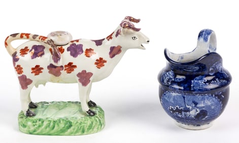 BRITISH CERAMIC CREAMERS, LOT OF TWO