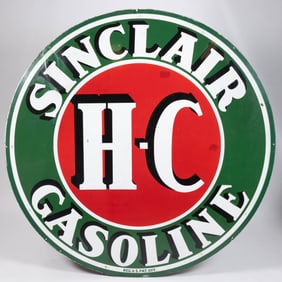LARGE-SIZED SINCLAIR H-C PORCELAIN ADVERTISING SIGN