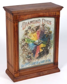 DIAMOND DYES ADVERTISING GENERAL STORE DISPLAY CABINET