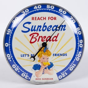 VINTAGE SUNBEAM BREAD ADVERTISING THERMOMETER