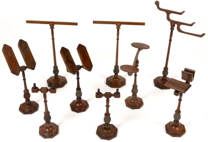 AMERICAN OR ENGLISH LATE VICTORIAN WALNUT SHOE / CLOTHING COUNTRY STORE DISPLAY STANDS