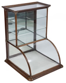 AMERICAN COUNTRY STORE OAK COUNTER-TOP DISPLAY CASE / CABINET