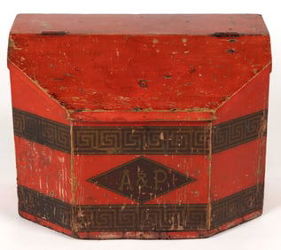 A & P COFFEE PAINT-DECORATED WOODEN COUNTRY STORE DISPLAY BIN