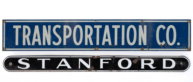 VINTAGE PORCELAIN SIGNS, LOT OF TWO