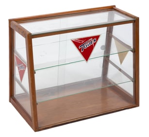 TOM'S ADVERTISING COUNTER-TOP STORE DISPLAY CABINET