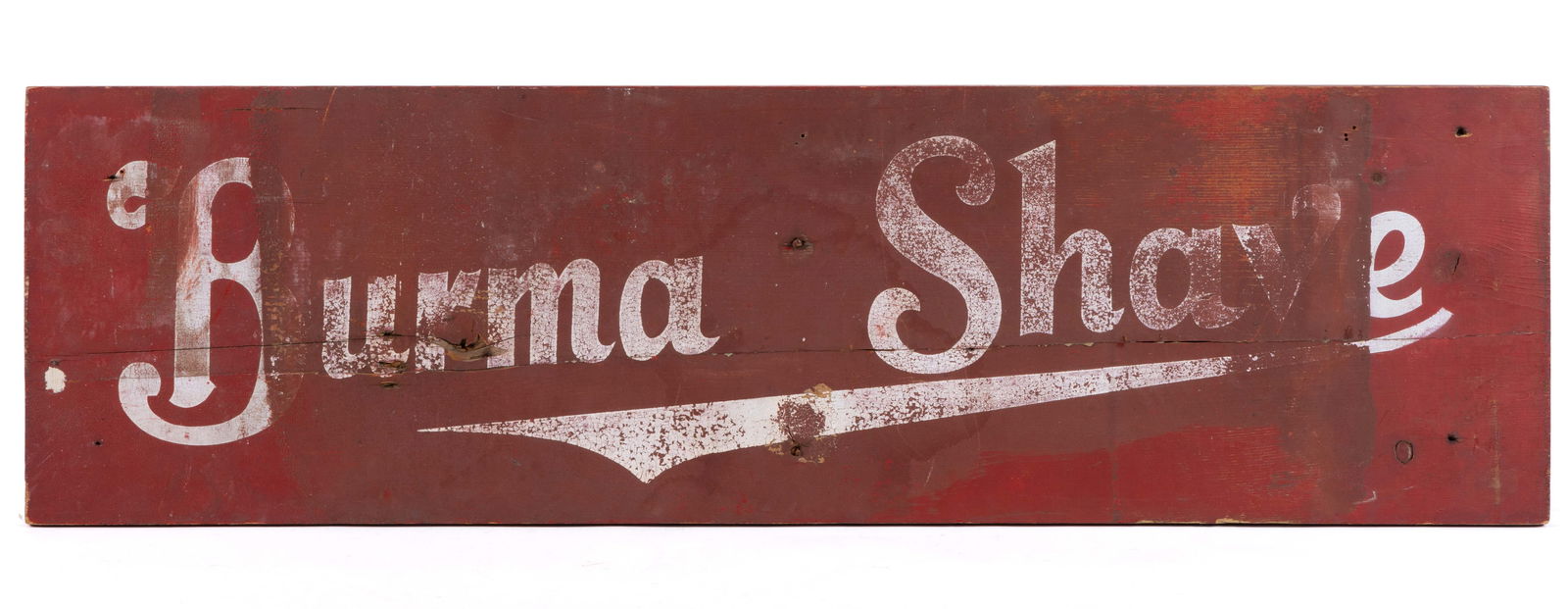 BURMA SHAVE PAINTED WOODEN ADVERTISING TRADE SIGN (1 of 4)