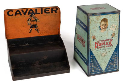 AMERICAN COUNTRY STORE TIN LITHOGRAPHED COUNTER-TOP DISPLAYS, LOT OF TWO