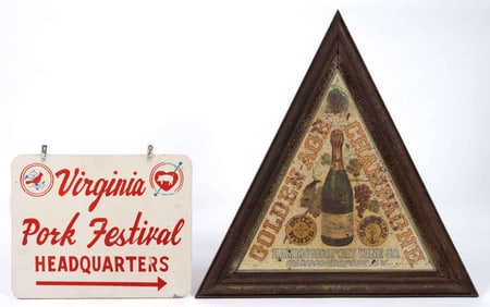 AMERICAN TRADE / ADVERTISING SIGNS, LOT OF TWO