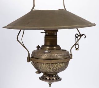 PITTSBURGH BRASS CO. "THE PITTSBURGH" / MAMMOTH KEROSENE HANGING LAMP
