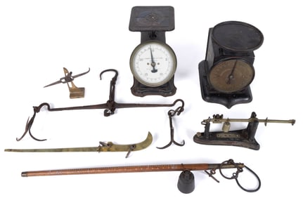 ASSORTED BALANCE AND OTHER SCALES, LOT OF SEVEN