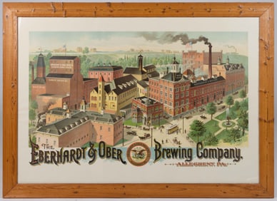 EBERHARDT & OBER BREWING CO., ALLEGHANY, PENNSYLVANIA ADVERTISING PRINT