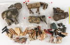 VINTAGE AMERICAN ALBERT SCHOENHUT AND OTHER WOODEN TOY COMPONENTS / PARTS, UNCOUNTED LOT