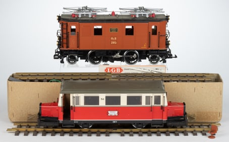 GERMAN L. G. B. LEHMANN G-SCALE ASSORTED MODEL RAILROAD LOCOMOTIVE / TRAIN AND RAIL, LOT OF THREE