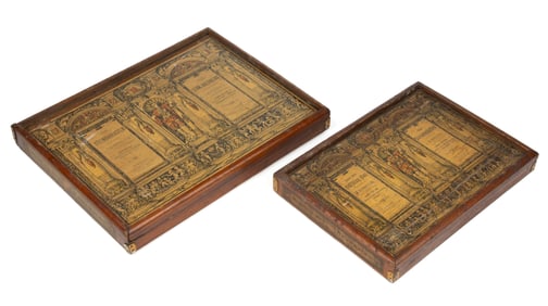 F. AD. RICHTER & CO. / STEINBAUKASTEN / ANDJOR STONE ARCHITECTURAL BUILDING BLOCK SETS, LOT OF TWO