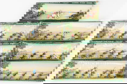SAE / SWEDISH AFRICAN ENGINEERS SCULPTURED MODELS TOY SOLDIERS / FIGURES, LOT OF SEVEN SETS