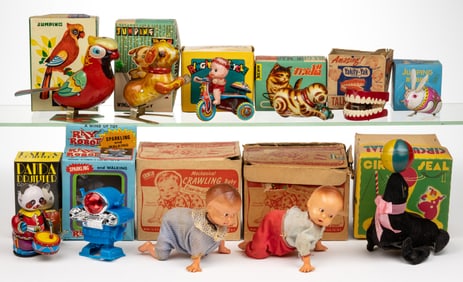 ASSORTED VINTAGE WIND-UP TOYS, LOT OF 11