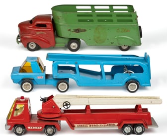 WYANDOTTE / BUDDY "L" AND OTHER PRESSED STEEL TRUCKS, LOT OF THREE