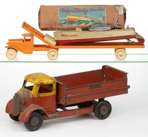 STRUCTO AND OTHER PRESSED-STEEL TRUCKS / TOYS, LOT OF THREE
