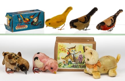 GERMAN AND JAPANESE WIND-UP TOYS, LOT OF SIX