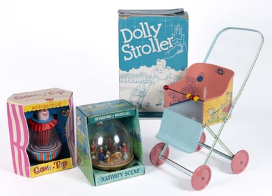 OHIO ART COMPANY TIN LITHOGRAPHED AND OTHER TOYS, LOT OF THREE