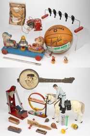 ASSORTED VINTAGE TOYS AND INSTRUMENTS, UNCOUNTED LOT