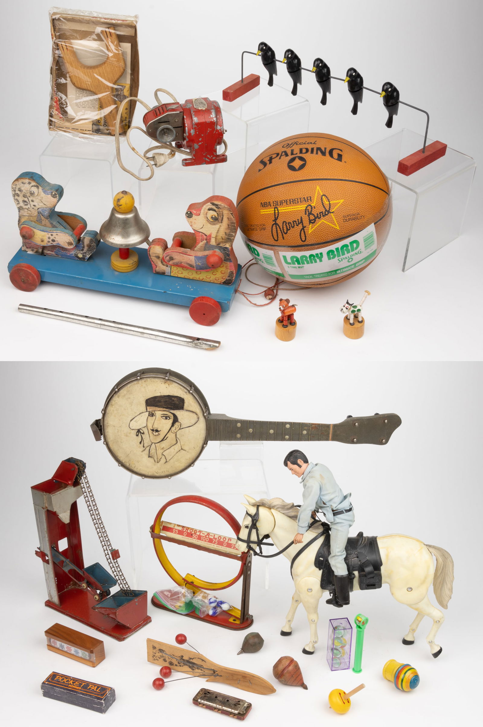 ASSORTED VINTAGE TOYS AND INSTRUMENTS, UNCOUNTED LOT (1 of 3)