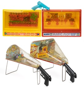 MARX VINTAGE SHOOTING TARGET GAMES, LOT OF FOUR