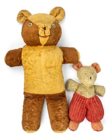 ASSORTED VINTAGE STUFFED TEDDY BEARS, LOT OF TWO