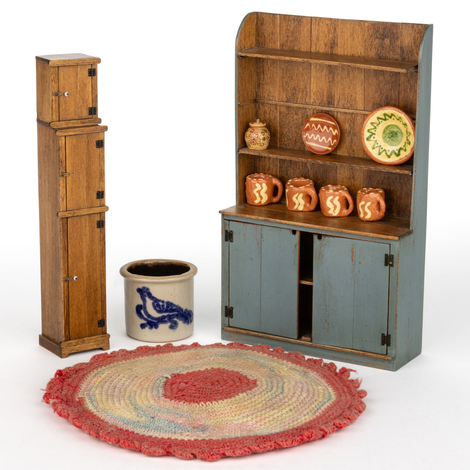 JOANNA SCARBORO / JANE GRABER AND OTHERS MINIATURE / DOLL FURNITURE / ACCESSORIES, LOT OF 11 (1 of 5)